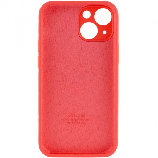 Чехол Silicone Case Full Camera Protective (AA) для Apple iPhone 14 Plus (6.7") Оранжевый / Pink citrus - изображение 1