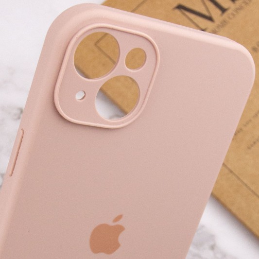 Чехол Silicone Case Full Camera Protective (AA) для Apple iPhone 14 Plus (6.7") Розовый / Pink Sand - изображение 5