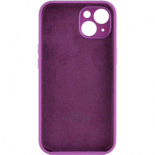 Чехол Silicone Case Full Camera Protective (AA) для Apple iPhone 14 Plus (6.7") Фиолетовый / Grape - изображение 1