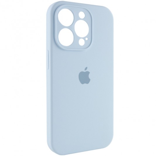 Чехол Silicone Case Full Camera Protective (AA) для Apple iPhone 14 Pro (6.1") Голубой / Sweet Blue - изображение 1