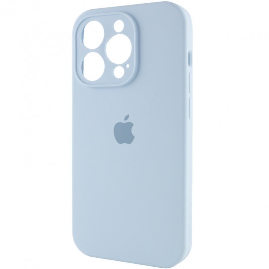 Чехол Silicone Case Full Camera Protective (AA) для Apple iPhone 14 Pro (6.1") Голубой / Sweet Blue - изображение 2