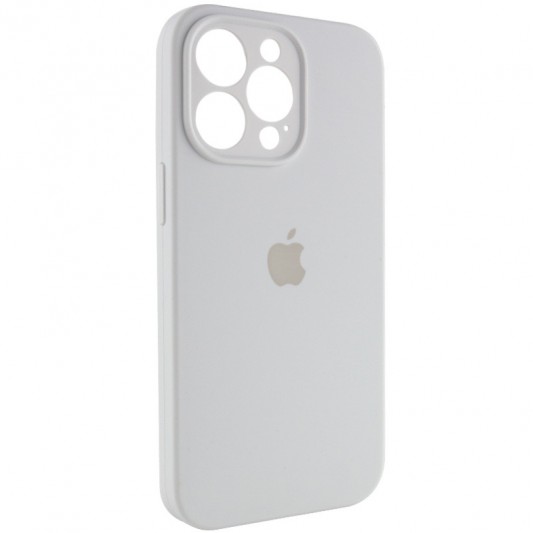 Чехол Silicone Case Full Camera Protective (AA) для Apple iPhone 14 Pro (6.1") Белый / White - изображение 1