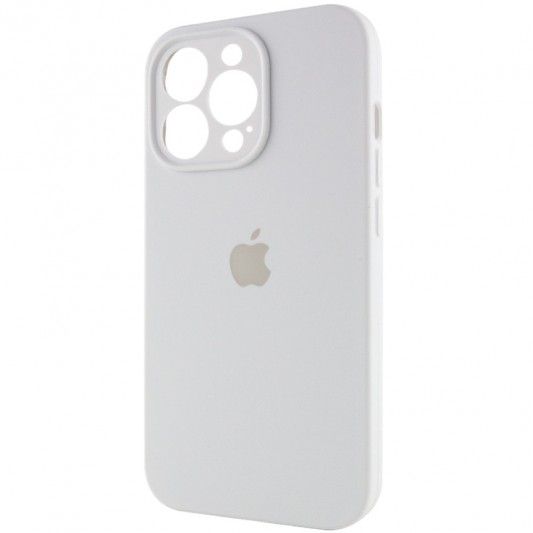 Чехол Silicone Case Full Camera Protective (AA) для Apple iPhone 14 Pro (6.1") Белый / White - изображение 2