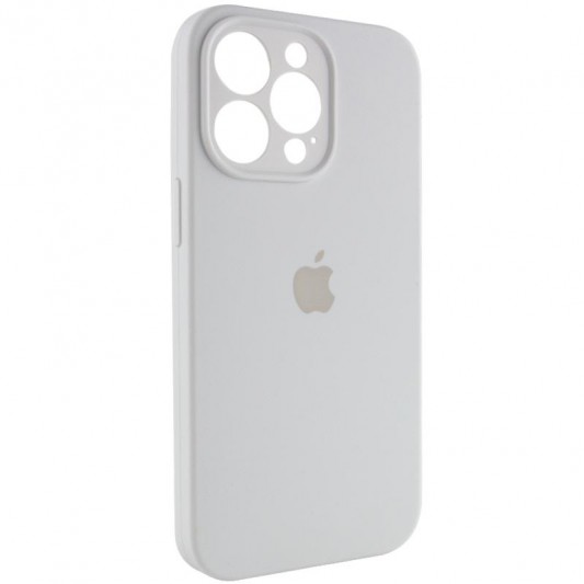 Чехол Silicone Case Full Camera Protective (AA) для Apple iPhone 14 Pro (6.1") Белый / White - изображение 1