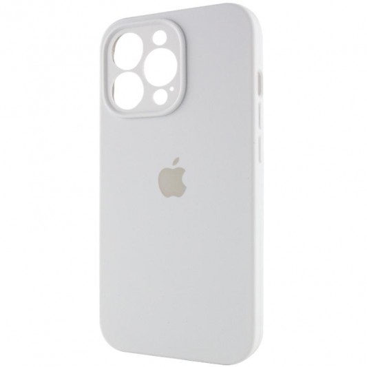 Чехол Silicone Case Full Camera Protective (AA) для Apple iPhone 14 Pro (6.1") Белый / White - изображение 2