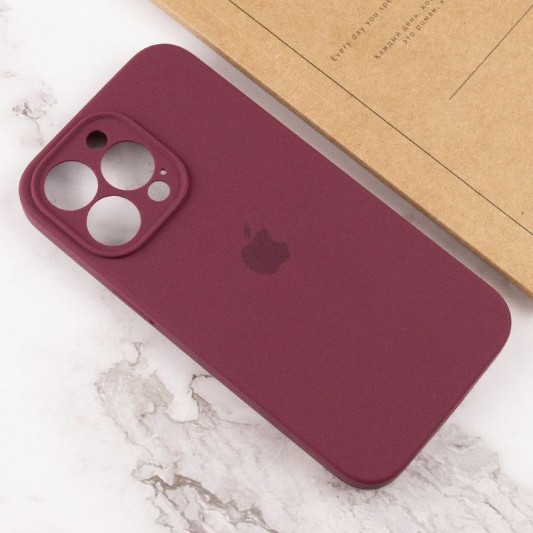 Чехол для Apple iPhone 14 Pro (6.1"") - Silicone Case Full Camera Protective (AA) Бордовый / Plum - изображение 3