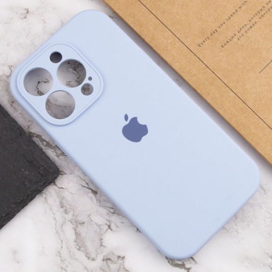Чохол Silicone Case Full Camera Protective (AA) для Apple iPhone 14 Pro (6.1") Блакитний / Lilac Blue - зображення 4 