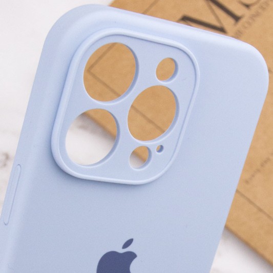 Чохол Silicone Case Full Camera Protective (AA) для Apple iPhone 14 Pro (6.1") Блакитний / Lilac Blue - зображення 5 