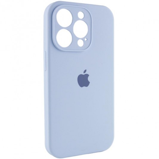 Чохол Silicone Case Full Camera Protective (AA) для Apple iPhone 14 Pro (6.1") Блакитний / Lilac Blue - зображення 1 