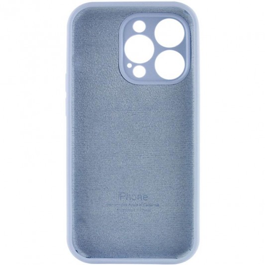 Чохол Silicone Case Full Camera Protective (AA) для Apple iPhone 14 Pro (6.1") Блакитний / Lilac Blue - зображення 3 