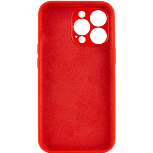 Чехол Silicone Case Full Camera Protective (AA) для Apple iPhone 14 Pro (6.1") Красный / Red - изображение 1