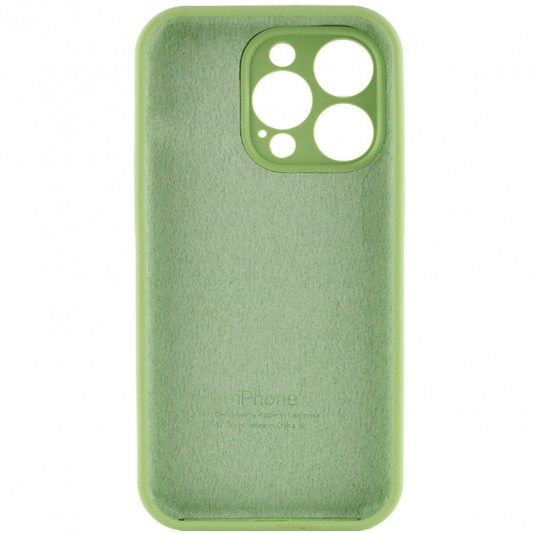 Чехол Silicone Case Full Camera Protective (AA) для Apple iPhone 14 Pro (6.1") Мятный / Mint - изображение 3