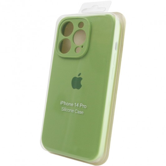 Чехол Silicone Case Full Camera Protective (AA) для Apple iPhone 14 Pro (6.1") Мятный / Mint - изображение 5