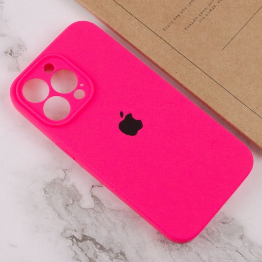 Чохол Silicone Case Full Camera Protective (AA) для Apple iPhone 14 Pro (6.1") Рожевий / Barbie pink - зображення 3 
