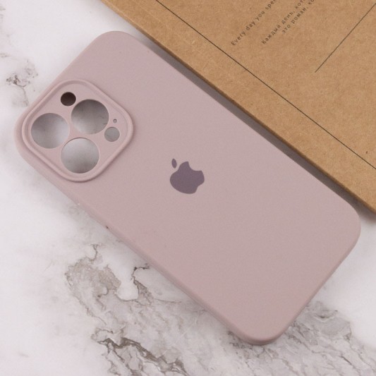 Чехол Silicone Case Full Camera Protective (AA) для Apple iPhone 14 Pro (6.1") Серый / Lavender - изображение 3