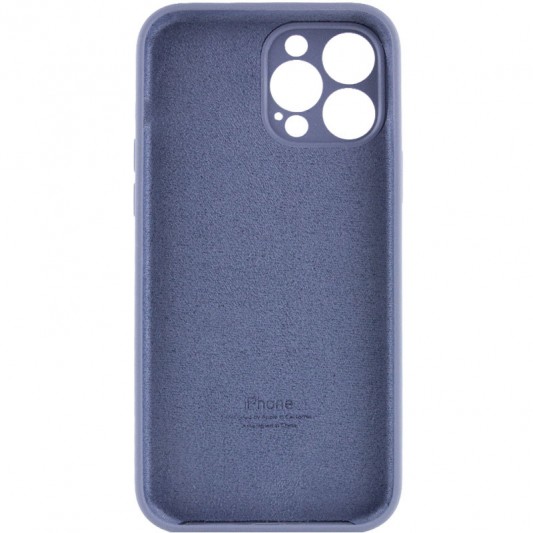 Чехол Silicone Case Full Camera Protective (AA) для Apple iPhone 14 Pro (6.1") Серый / Lavender Gray - изображение 1