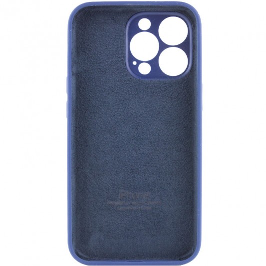 Чехол Silicone Case Full Camera Protective (AA) для Apple iPhone 14 Pro (6.1") Синий / Deep navy - изображение 1