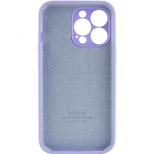 Чехол Silicone Case Full Camera Protective (AA) для Apple iPhone 14 Pro (6.1") Сиреневый / Dasheen - изображение 1