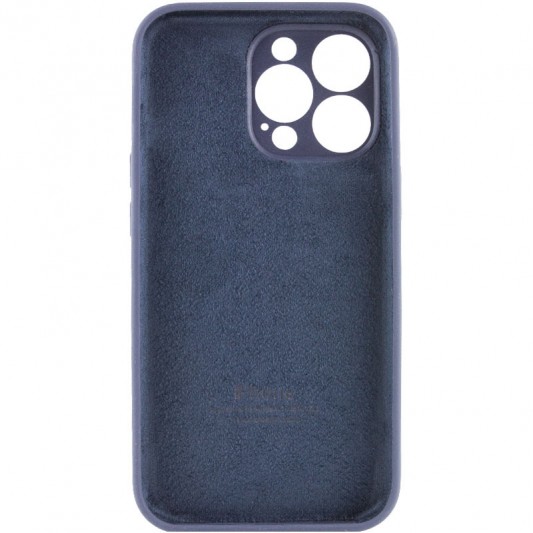 Чехол Silicone Case Full Camera Protective (AA) для Apple iPhone 14 Pro (6.1") Темно-синий / Midnight blue - изображение 1