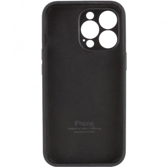 Чехол Silicone Case Full Camera Protective (AA) для Apple iPhone 14 Pro (6.1") Черный / Black - изображение 1