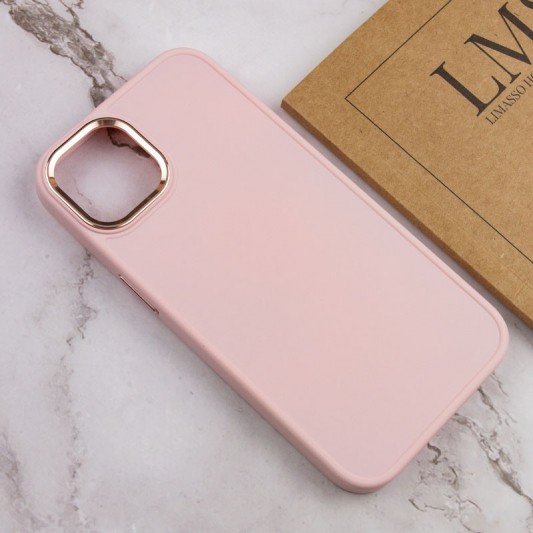 TPU чохол Bonbon Metal Style для Apple iPhone 14 (6.1") Рожевий / Light pink - зображення 2 
