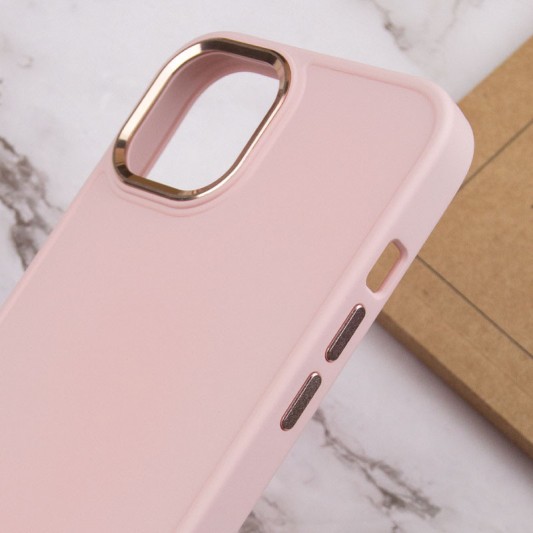 TPU чохол Bonbon Metal Style для Apple iPhone 14 (6.1") Рожевий / Light pink - зображення 4 