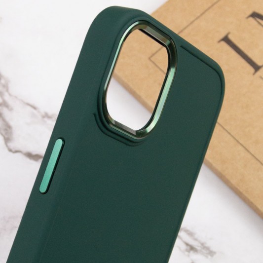 TPU чохол Bonbon Metal Style для Apple iPhone 14 (6.1") Зелений / Pine green - зображення 4 