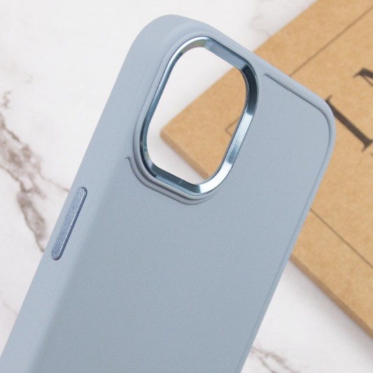 TPU чохол Bonbon Metal Style для Apple iPhone 14 (6.1") Блакитний / Mist blue - зображення 3 