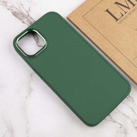 TPU чохол Bonbon Metal Style для Apple iPhone 14 (6.1") Зелений / Army green - зображення 3 