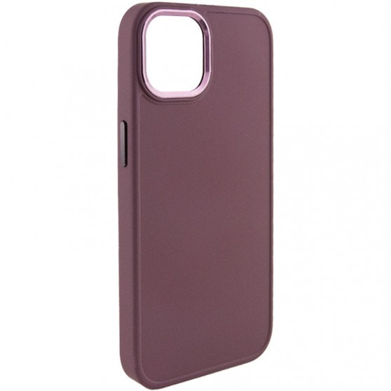 TPU чехол Bonbon Metal Style для Apple iPhone 14 (6.1") Бордовый / Plum
