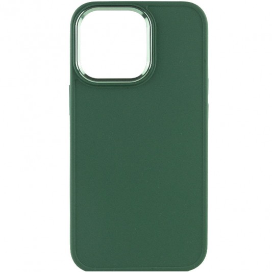 TPU чохол Bonbon Metal Style для Apple iPhone 14 Pro Max (6.7") Зелений / Army green - зображення 1 