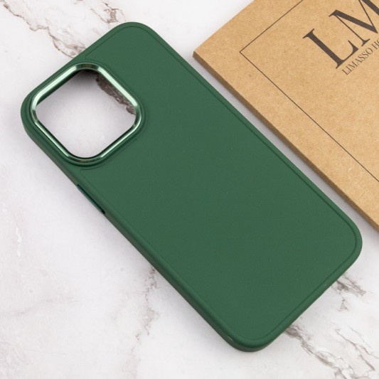 TPU чохол Bonbon Metal Style для Apple iPhone 14 Pro Max (6.7") Зелений / Army green - зображення 3 