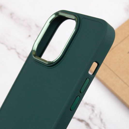 TPU чохол Bonbon Metal Style для Apple iPhone 14 Pro Max (6.7") Зелений / Pine green - зображення 4 