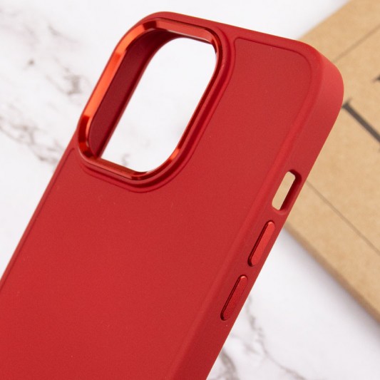 TPU чохол Bonbon Metal Style для Apple iPhone 14 Pro Max (6.7") Червоний / Red - зображення 4 