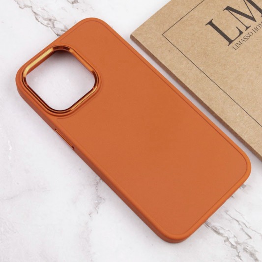 TPU чохол Bonbon Metal Style для Apple iPhone 14 Pro Max (6.7") Помаранчевий / Papaya - зображення 3 