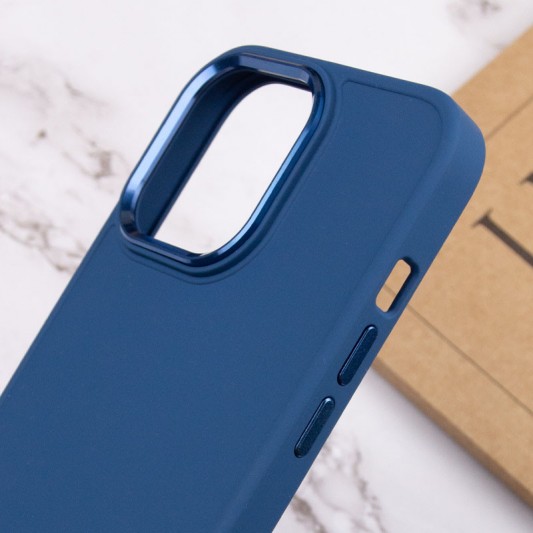 TPU чохол Bonbon Metal Style для Apple iPhone 14 Pro Max (6.7") Синій / Cosmos blue - зображення 4 