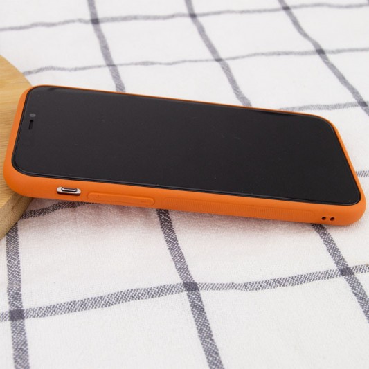 Кожаный чехол Xshield для Apple iPhone 14 (6.1") Оранжевый / Apricot - изображение 3