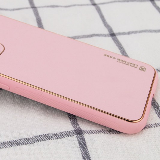 Кожаный чехол Xshield для Apple iPhone 14 (6.1") Розовый / Pink - изображение 1