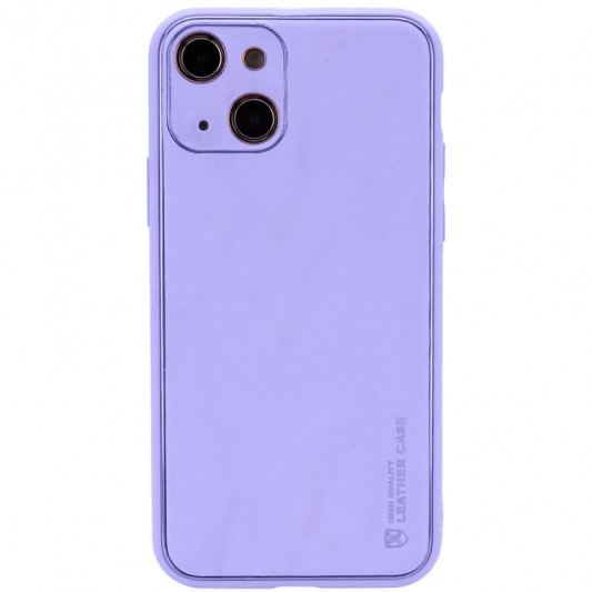 Кожаный чехол Xshield для Apple iPhone 14 (6.1") Сиреневый / Dasheen