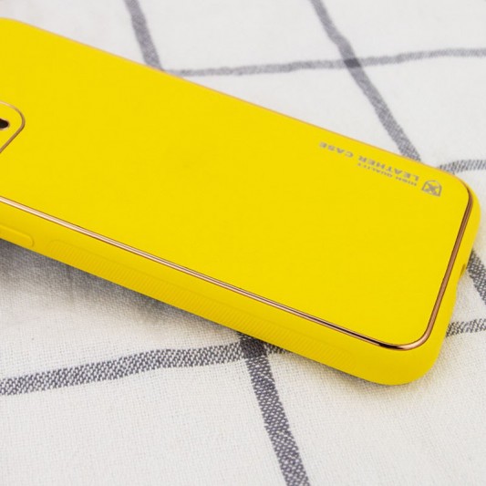 Кожаный чехол Xshield для Apple iPhone 14 Pro Max (6.7") Желтый / Yellow - изображение 1