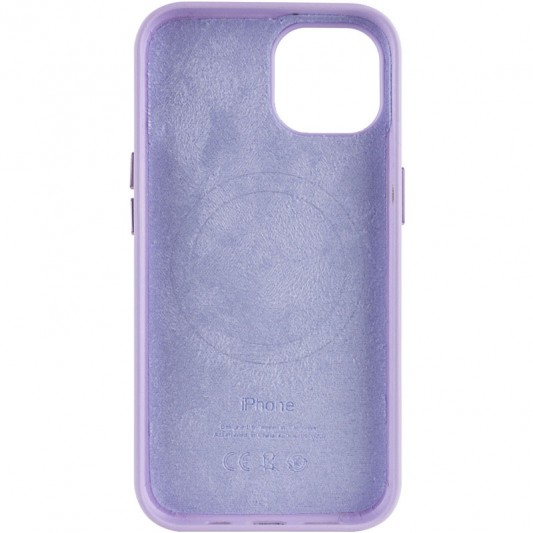 Кожаный чехол Leather Case (AA Plus) with MagSafe для Apple iPhone 14 (6.1") Elegant purple - изображение 1