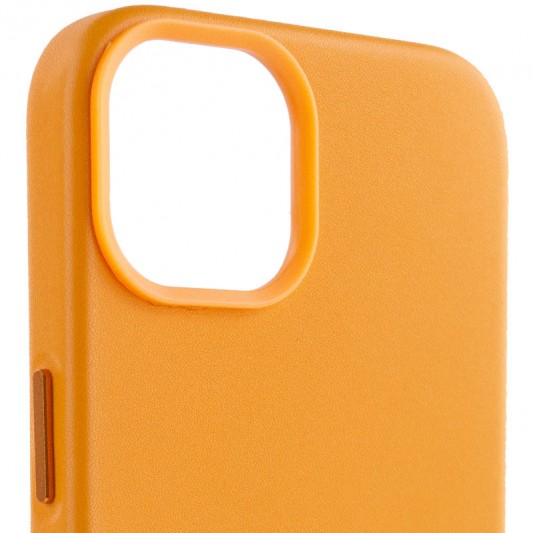 Шкіряний чохол Leather Case (AA Plus) with MagSafe для Apple iPhone 14 (6.1") Golden Brown - зображення 2 