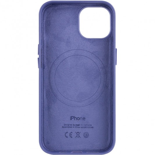 Кожаный чехол Leather Case (AA Plus) with MagSafe для Apple iPhone 14 (6.1") Wisteria - изображение 1