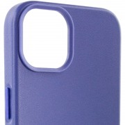 Кожаный чехол для Apple iPhone 14 (6.1"") - Leather Case (AA Plus) with MagSafe Wisteria
