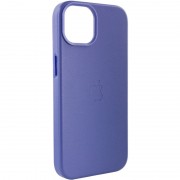 Кожаный чехол для Apple iPhone 14 (6.1"") - Leather Case (AA Plus) with MagSafe Wisteria