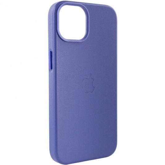 Кожаный чехол Leather Case (AA Plus) with MagSafe для Apple iPhone 14 (6.1") Wisteria - изображение 3