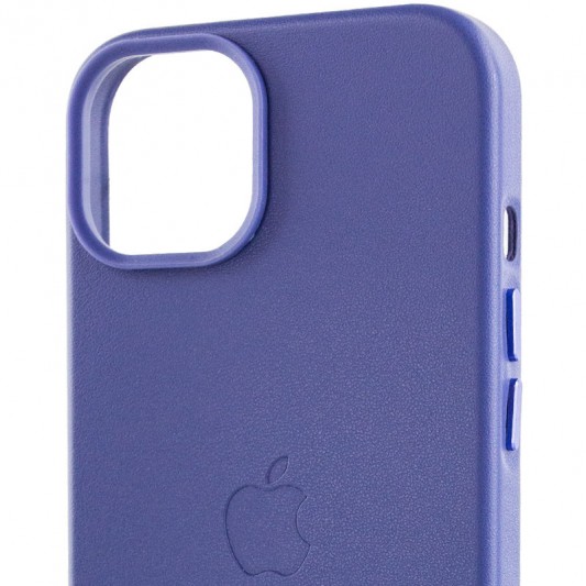Кожаный чехол Leather Case (AA Plus) with MagSafe для Apple iPhone 14 (6.1") Wisteria - изображение 4