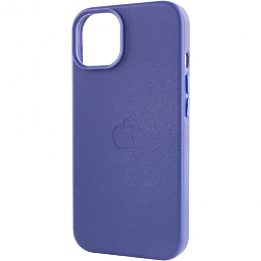 Кожаный чехол Leather Case (AA Plus) with MagSafe для Apple iPhone 14 (6.1") Wisteria - изображение 5