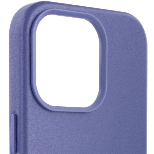Шкіряний чохол Leather Case (AA Plus) with MagSafe для Apple iPhone 14 Pro (6.1") Wisteria - зображення 2 
