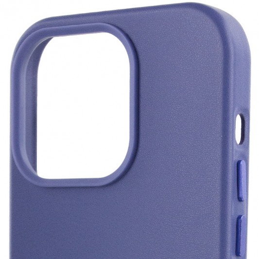 Шкіряний чохол Leather Case (AA Plus) with MagSafe для Apple iPhone 14 Pro (6.1") Wisteria - зображення 4 